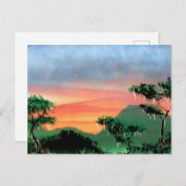 晴れやかな熱帯雨林 ポストカード (正面/裏面)