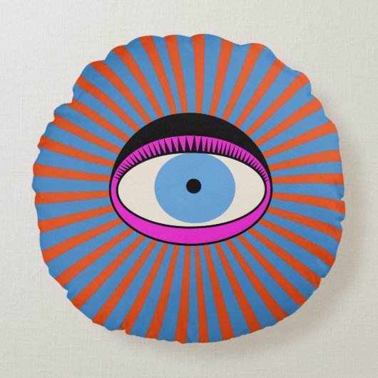 晴れやかな目 ラウンドクッション (正面)