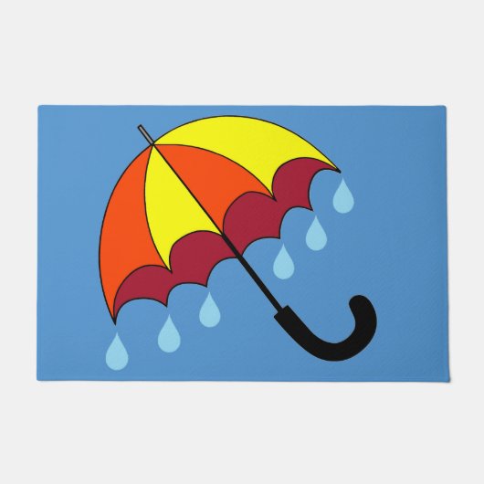 晴れやかな雨の日 ドアマット (正面)