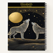 晴れやかな黄金の月に、オオカミは穏やかに吠える ノートブック (裏面)