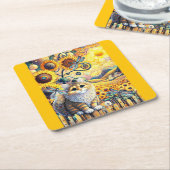 晴れ晴れの日 スクエアペーパーコースター (アングル)