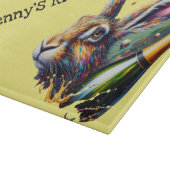 晴れ晴れ。ハレ&プロセッコ！黄色の背景 カッティングボード (角)