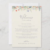 晴れ渡る野結婚花の歓迎の手紙 (正面)