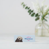 晴れ着素晴らしの写真を撮る スキニー名刺 (スタンド正面)