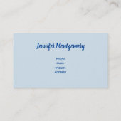 晴れ着素晴らしの写真を撮る 名刺 (裏面)