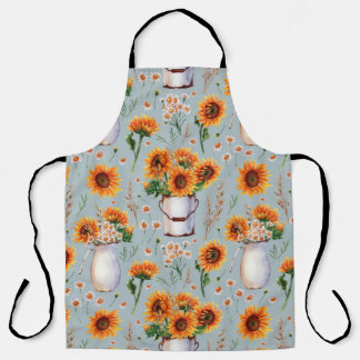 晴れ素朴の水色、シームレスなパターン。 エプロン