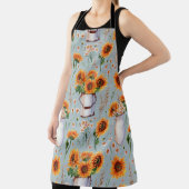 晴れ素朴の水色、シームレスなパターン。 エプロン (インサイチュ)