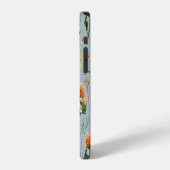晴れ素朴の水色、シームレスなパターン。 iPhoneケース (左側面)