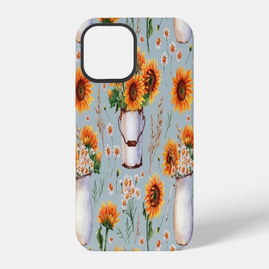 晴れ素朴の水色、シームレスなパターン。 iPhoneケース (裏面)