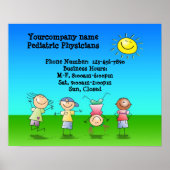 晴れ遊の日のサインの子供たちのアウトドア ポスター (正面)