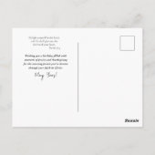 晴れ、幸せな花 東方正教会 誕生日 ポストカード (裏面)