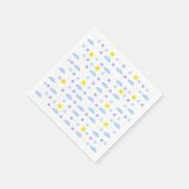 晴れ、曇り、星空の天気パターン スタンダードカクテルナプキン (角)