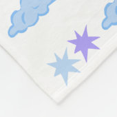 晴れ、曇り、星空の天気パターン フリースブランケット (角)