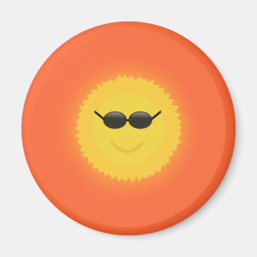 晴クールれた日に日が照らされクールる太陽 マグネット (正面)