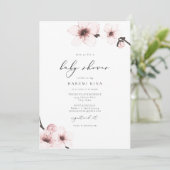 晴海エレガント桜さくらんぼ花ベビーシャワー 招待状 (スタンド正面)