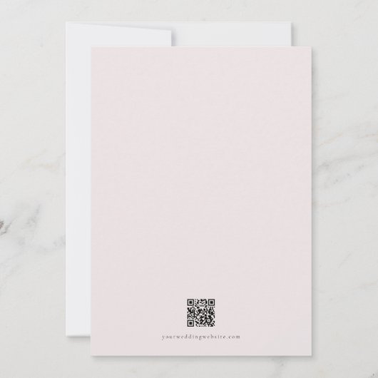 晴美エレガント桜さくらんぼブ結婚ロズ 招待状 (裏面)