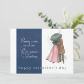 晴雨無関係 ヴァレンタイン ビンテージ傘 カップル シーズンカード (スタンド正面)