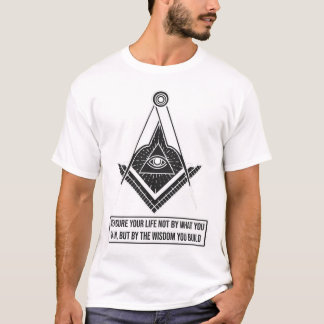 智慧で人生を測る | 励ましの言葉 Tシャツ