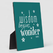 智慧は引用文に入疑問に思る フォトプラーク (側面)