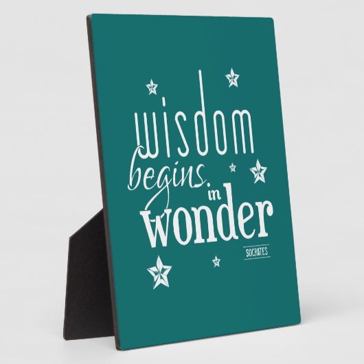 智慧は引用文に入疑問に思る フォトプラーク (側面)