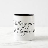 智慧比べをしてやる ツートーンマグカップ (中央)