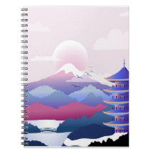 暁の平和な寺の風景