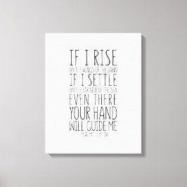 暁もしの翼に立ち上がる、詩篇139:9-10 キャンバスプリント