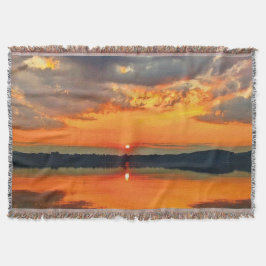 暁白熱［赤熱］光を放つ雲 スローブランケット