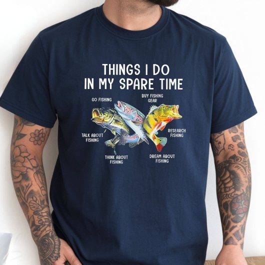 暇な時にすること 面白い フィッシング Tシャツ