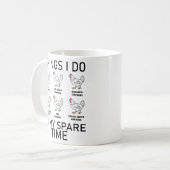 暇な時にやることおもしろいは引用文 コーヒーマグカップ (正面左)