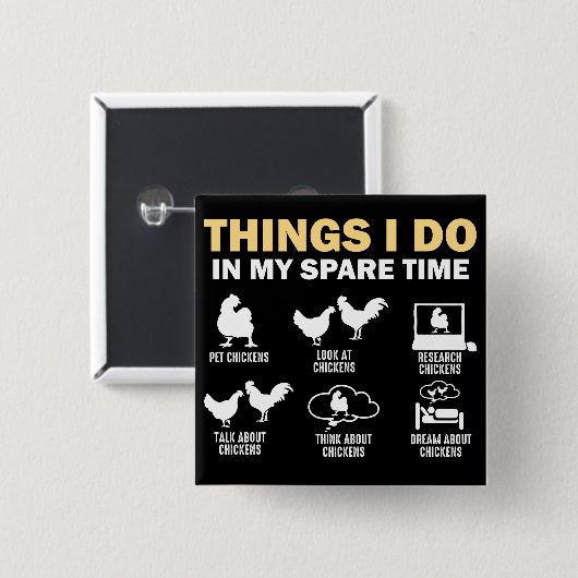 暇な時にやることがある 缶バッジ (正面&裏面)