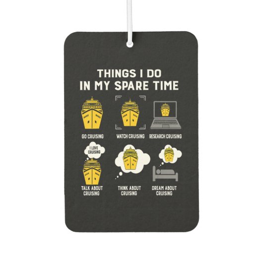 暇な時にやることはクルージング おもしろい カーエアーフレッシュナー (正面)