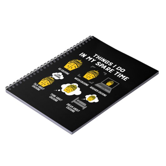 暇な時にやることはクルージング おもしろい ノートブック (左側)