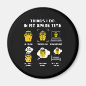 暇な時にやることはクルージング おもしろい マグネット (正面)