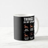 暇な時にやることは狩人おもしろいダだ コーヒーマグカップ (正面右)