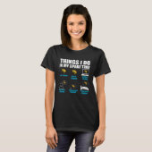 暇な時にやること魚釣り漁師Fis Tシャツ (正面フル)