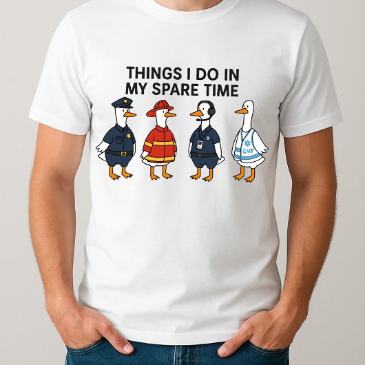 暇な時にやること ガチョウが多すぎ Tシャツ