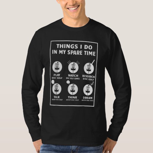 暇な時にやること ディスクゴルフ アクセサリー Tシャツ (正面)