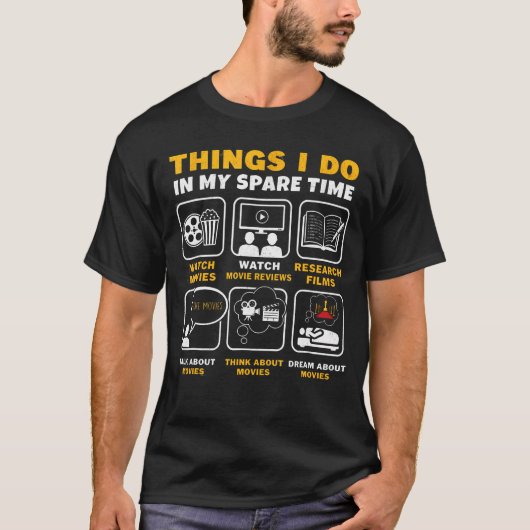 暇な時にやること 映画 映画館 Tシャツ (正面)
