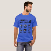 暇な時にやること 車好きな男性への面白いギフト Tシャツ (正面フル)