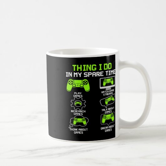 暇な時にやるゲーマーあるある ギャグ 1 コーヒーマグカップ (右)