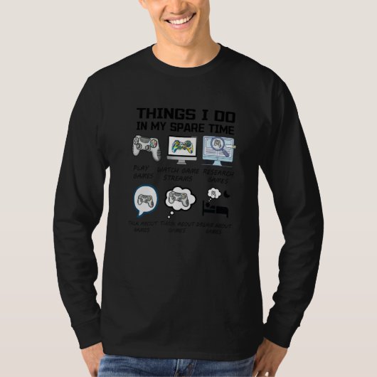 暇な時にやるゲーマーなこと Tシャツ (正面)