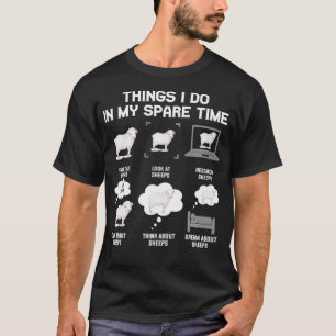 暇な時にやる事は羊おもしろいの毛 Tシャツ