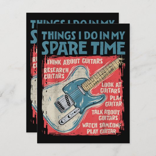 暇な時にエレクトリックでギターをおもしろい弾く エンクロージャーカード (正面/裏面)
