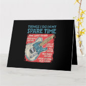 暇な時にエレクトリックでギターをおもしろい弾く カード (黄色い花)