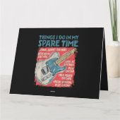 暇な時にエレクトリックでギターをおもしろい弾く カード (裏面)