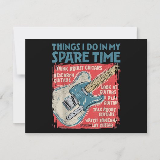 暇な時にエレクトリックでギターをおもしろい弾く シーズンカード (裏面)