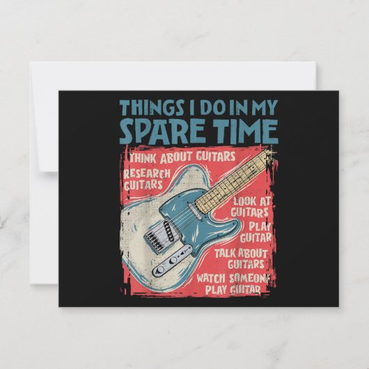 暇な時にエレクトリックでギターをおもしろい弾く シーズンカード (正面)