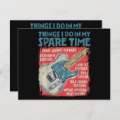 暇な時にエレクトリックでギターをおもしろい弾く シーズンカード (正面/裏面)