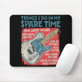 暇な時にエレクトリックでギターをおもしろい弾く マウスパッド (マウス)